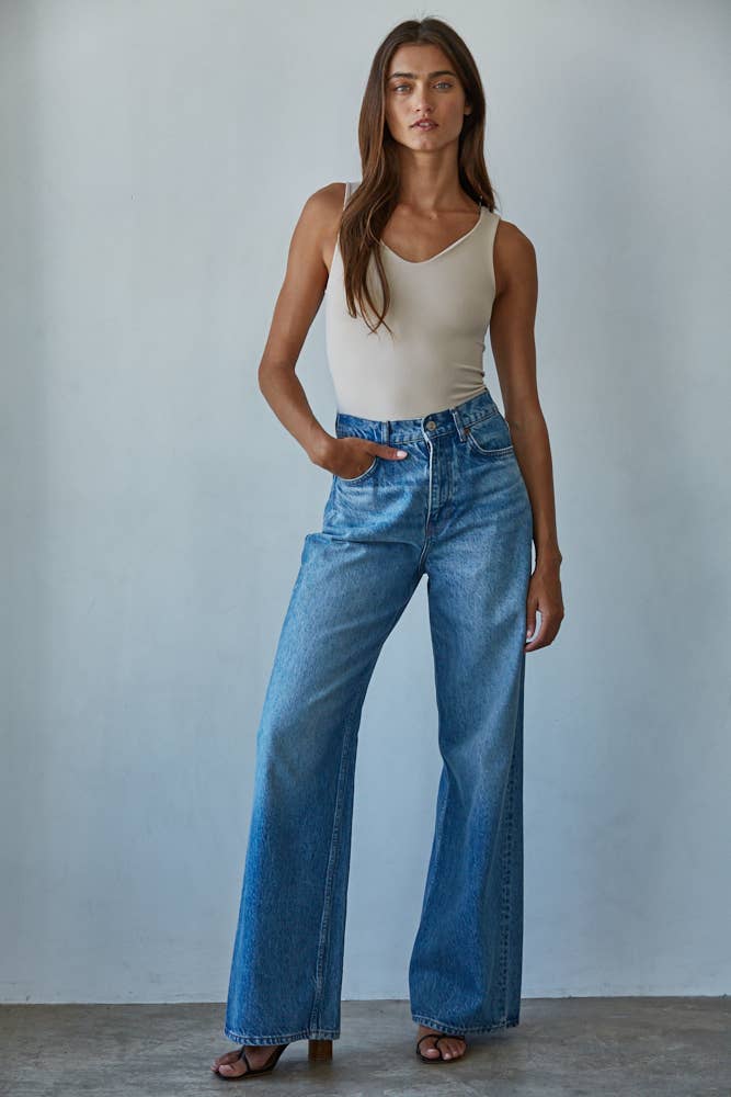 By Together - Vendita all'ingrosso Body - Donna - S1088 | Body senza maniche con scollo a V senza cuciture a doppio strato10