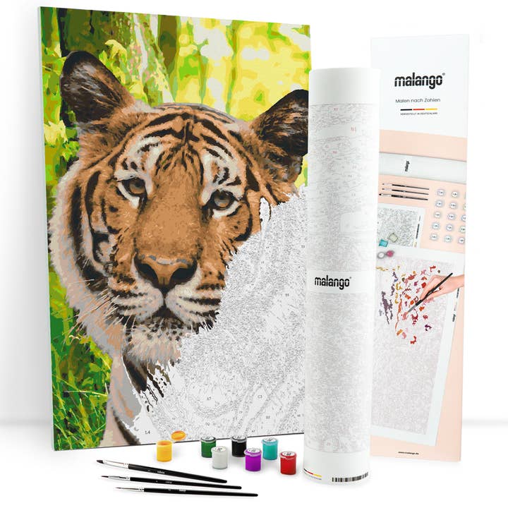 Maling af numre - Tiger i junglen for engroshandel hos malango