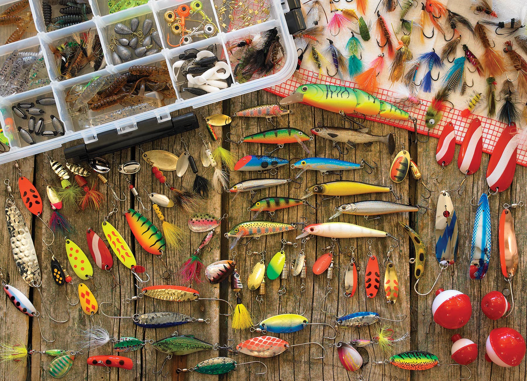 Outset Games and Cobble Hill Puzzles - Wholesale Puzzle - Adult - Fishing Lures 1000pc puzzle1