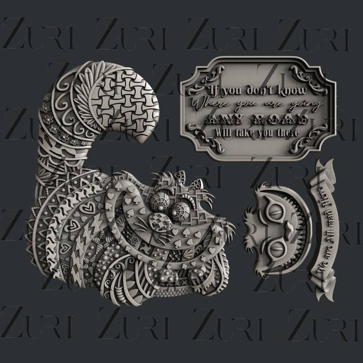 Chat du Cheshire pour la vente par Zuri Designs