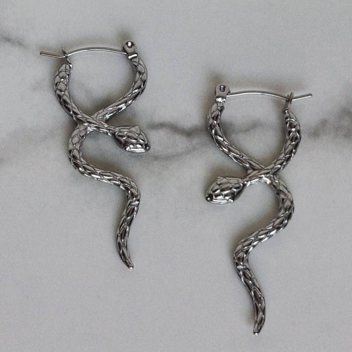 Kismet Showroom - Wholesale Hoop Earrings - Evie Snake Earrings