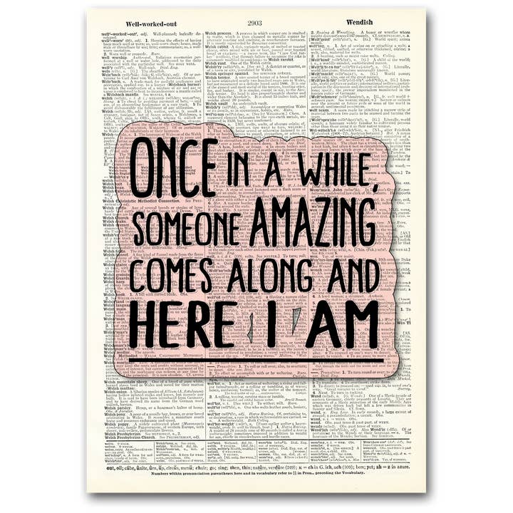 Impression d'art | Page de dictionnaire | Vintage | De temps en temps pour la vente par Vintage Dictionary Art