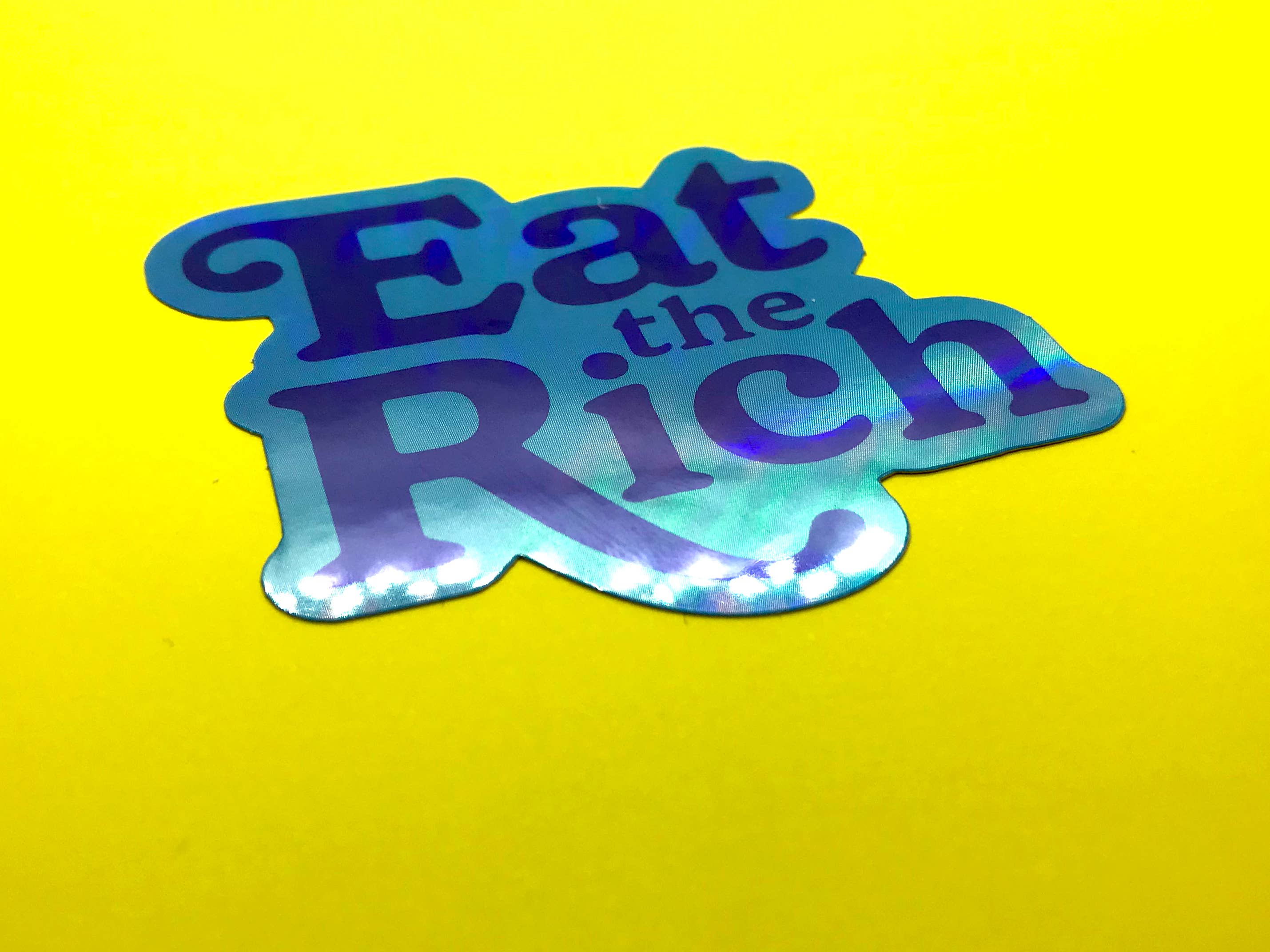 TheThirdArrow - Vendita all'ingrosso Adesivo - Adesivo Raso Blu Mangia il Ricco3