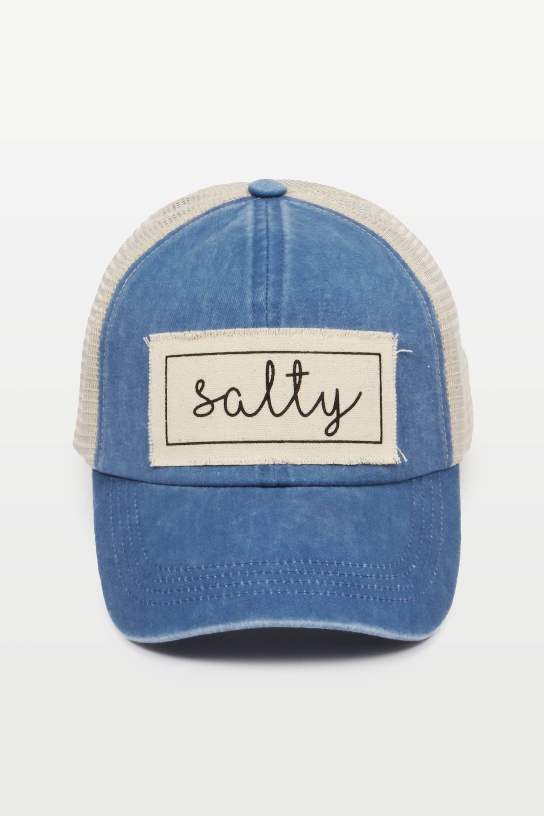 David And Young - Wholesale Baseball Cap - Women's - Salty Canvas Patch Mesh Back Baseball Cap0