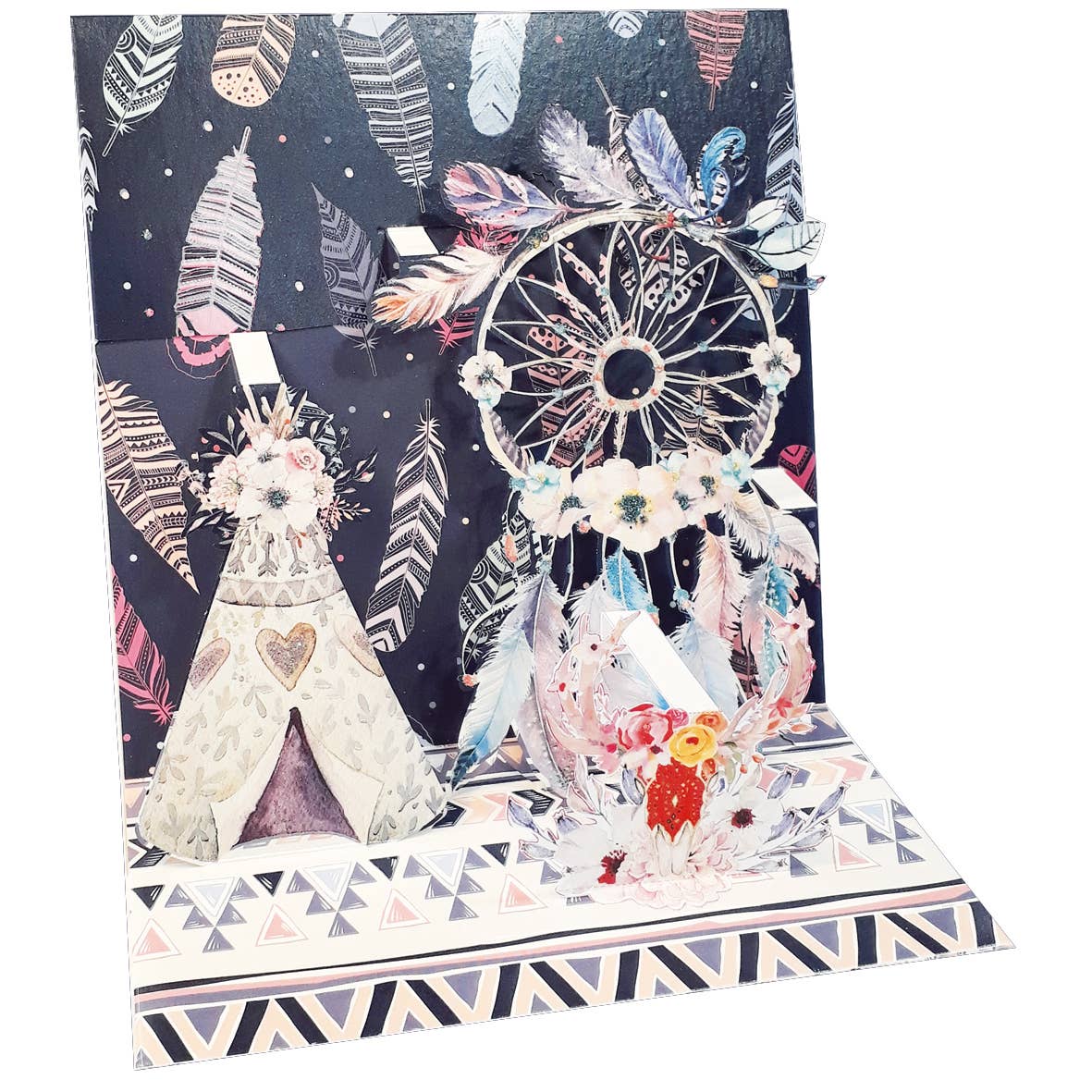 Party Partners – Engroshandel Hverdagshilsen kort – Dreamcatcher Stort pop-up-kortbillede 0