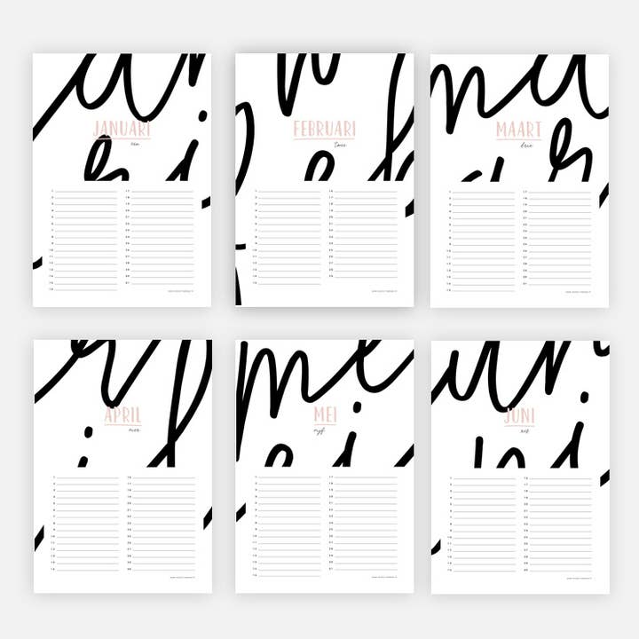 Studio Hoeked - Wholesale Calendar - Special days calendar - What do we celebrate today?6