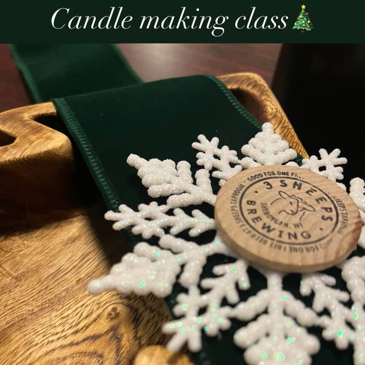 Midwest Candle Co. - Wholesale Jar/Filled Candle - Christmas Tree Wood Dough Bowl Candle2