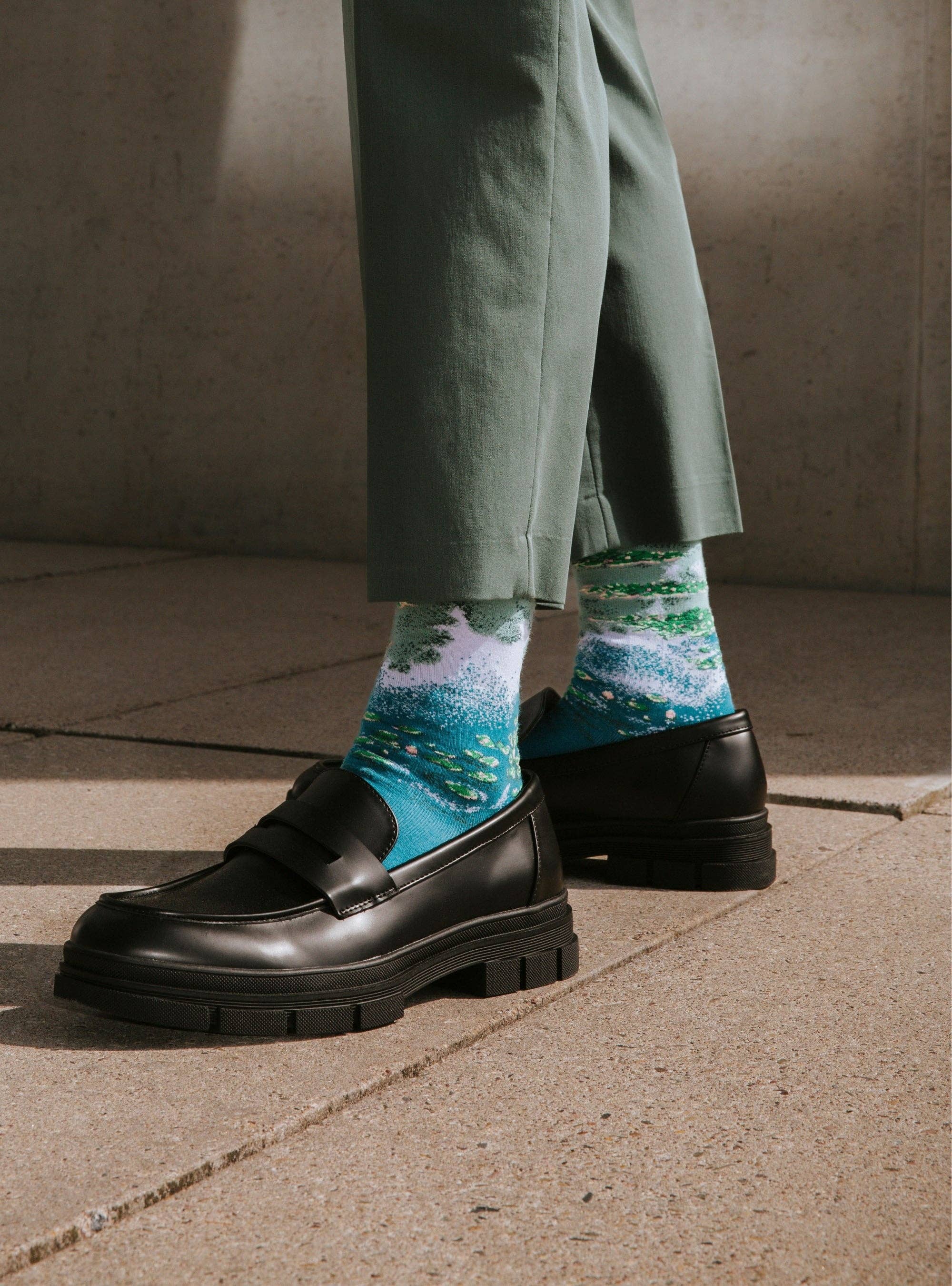 Kunstsokken - Wholesale Socks - Unisex - Water lilies1