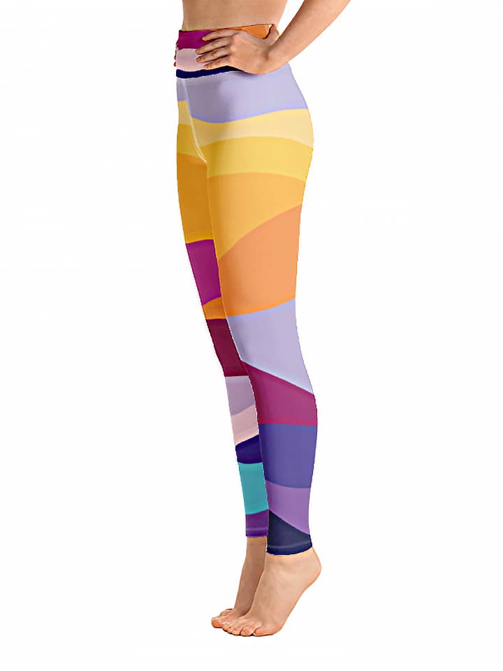 Jessie Zhao New York - Wholesale Athletic/lounge leggings – Women's - High Waist Yoga Leggings In Rainbow2