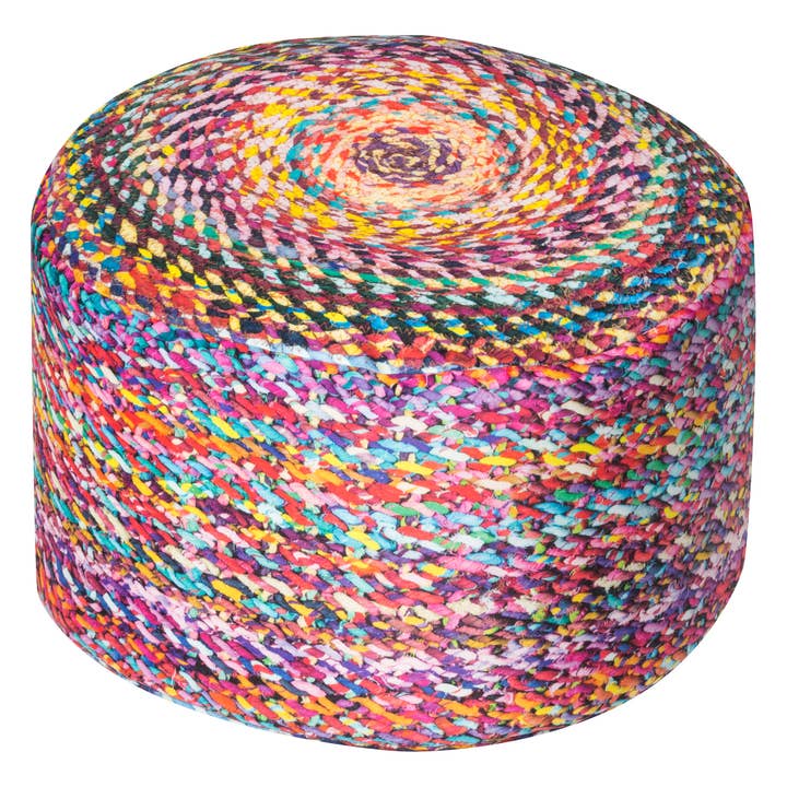 Pouf Noué Gouchee Dotcom Rose, Multicolore pour la vente par Gouchee Home