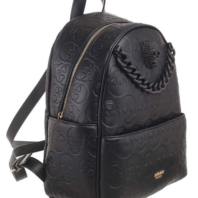 Bessie London - Wholesale Backpack - Women's - SKULL CHAIN BACKPACK