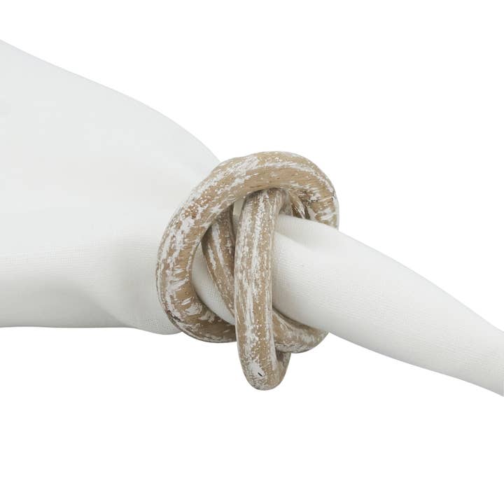 Saro Lifestyle - Wholesale Napkin ring - Wooden Interlock Napkin Ring4