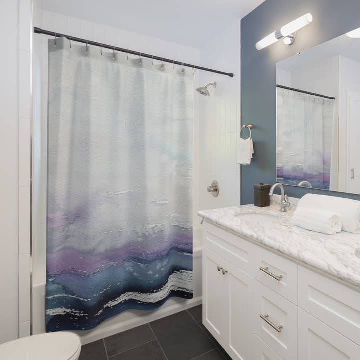 Love Letters douchegordijn voor wholesale door Brazen Design Studio