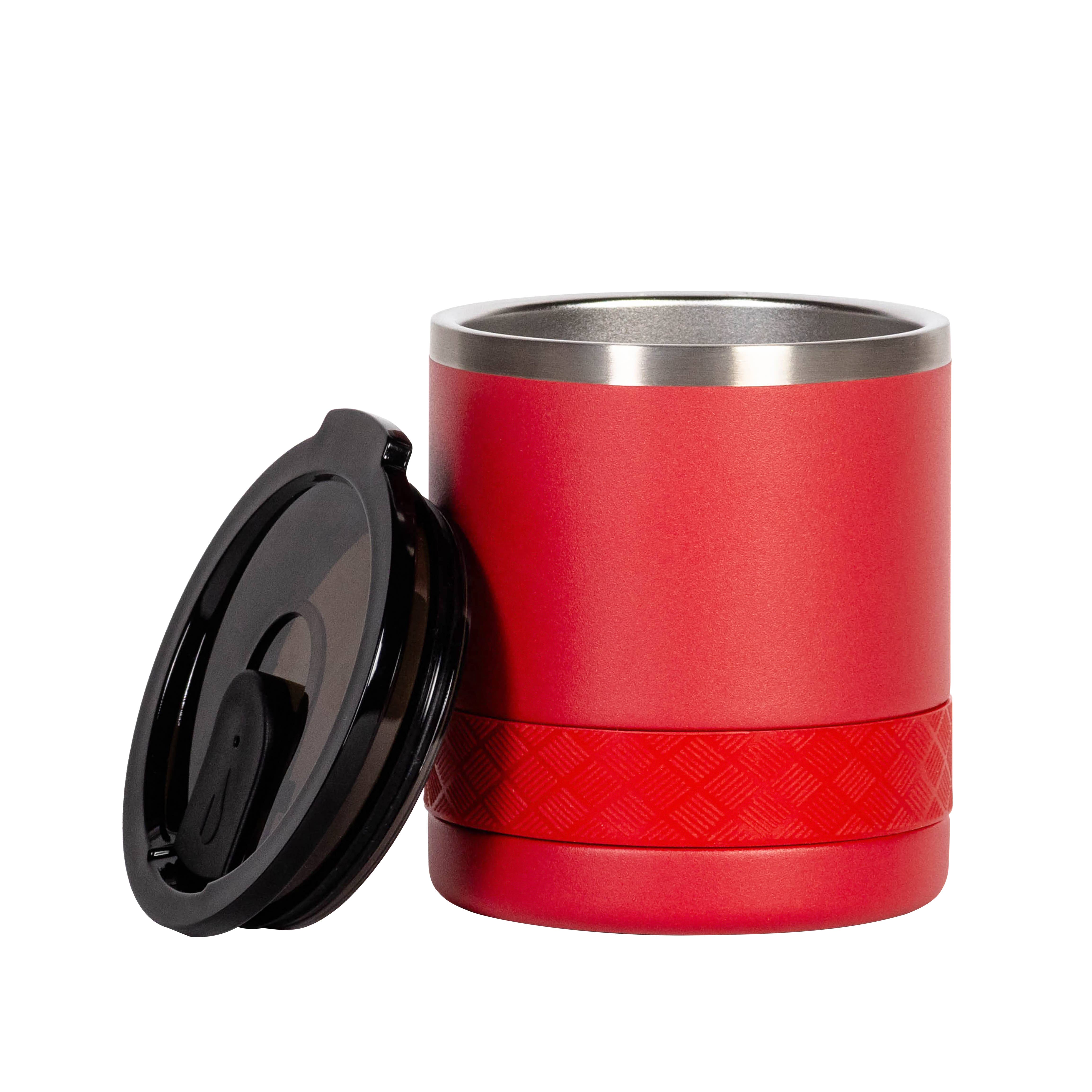 Elemental – wholesale Insulated mug/tumbler – Recess Insulated Rocks Whiskey Glass Tumbler 10oz - Red1