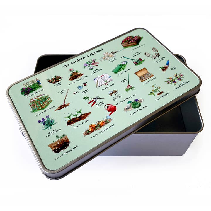 Yeti Cards & Gifts - Wholesale Decorative box - The Gardener's Alphabet Storage Tin7