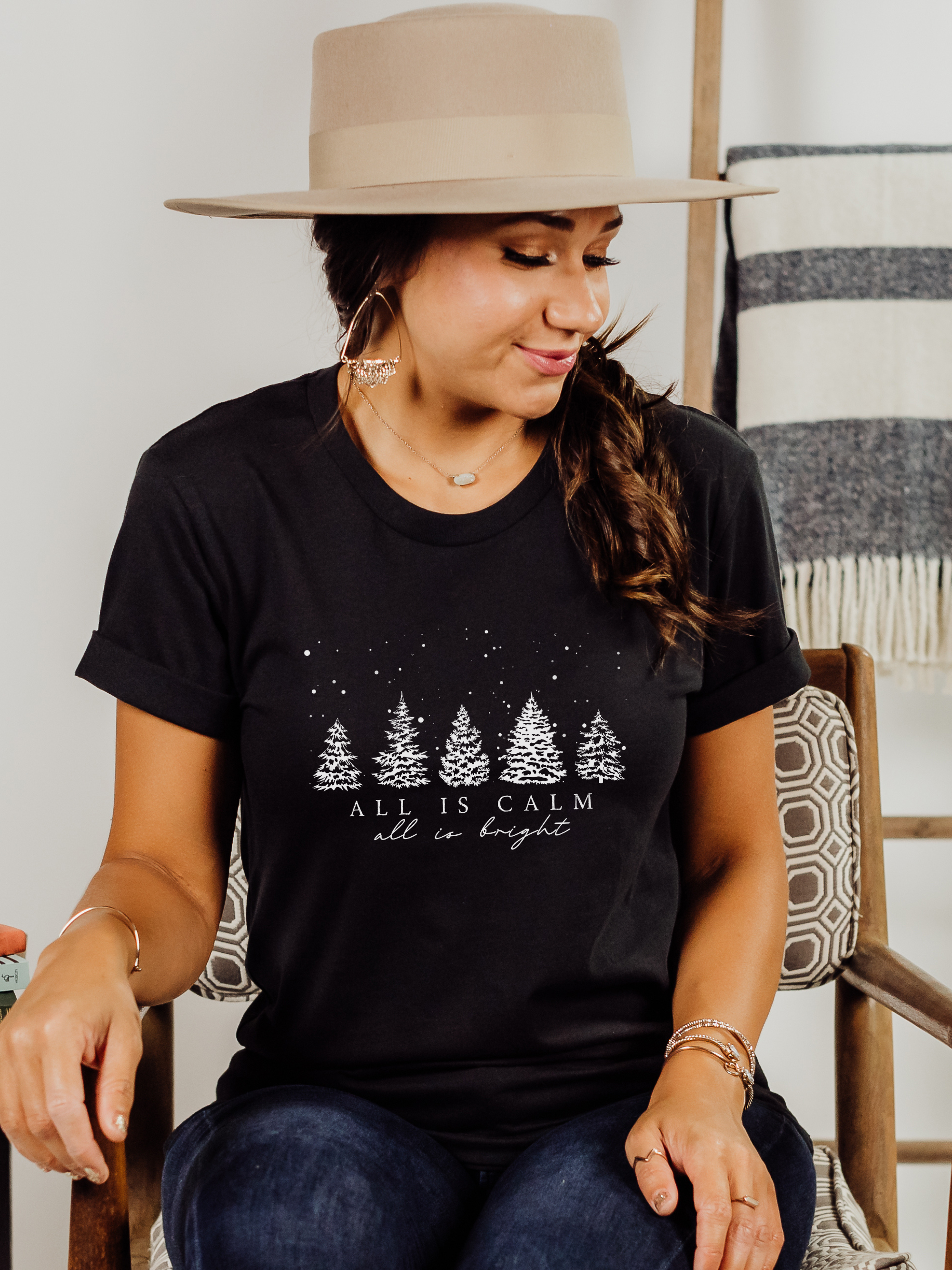 Scripted Pearl - Wholesale T-Shirt (Graphic) - Women's - Christian Tshirts, Christmas T Shirts, Silent Night21