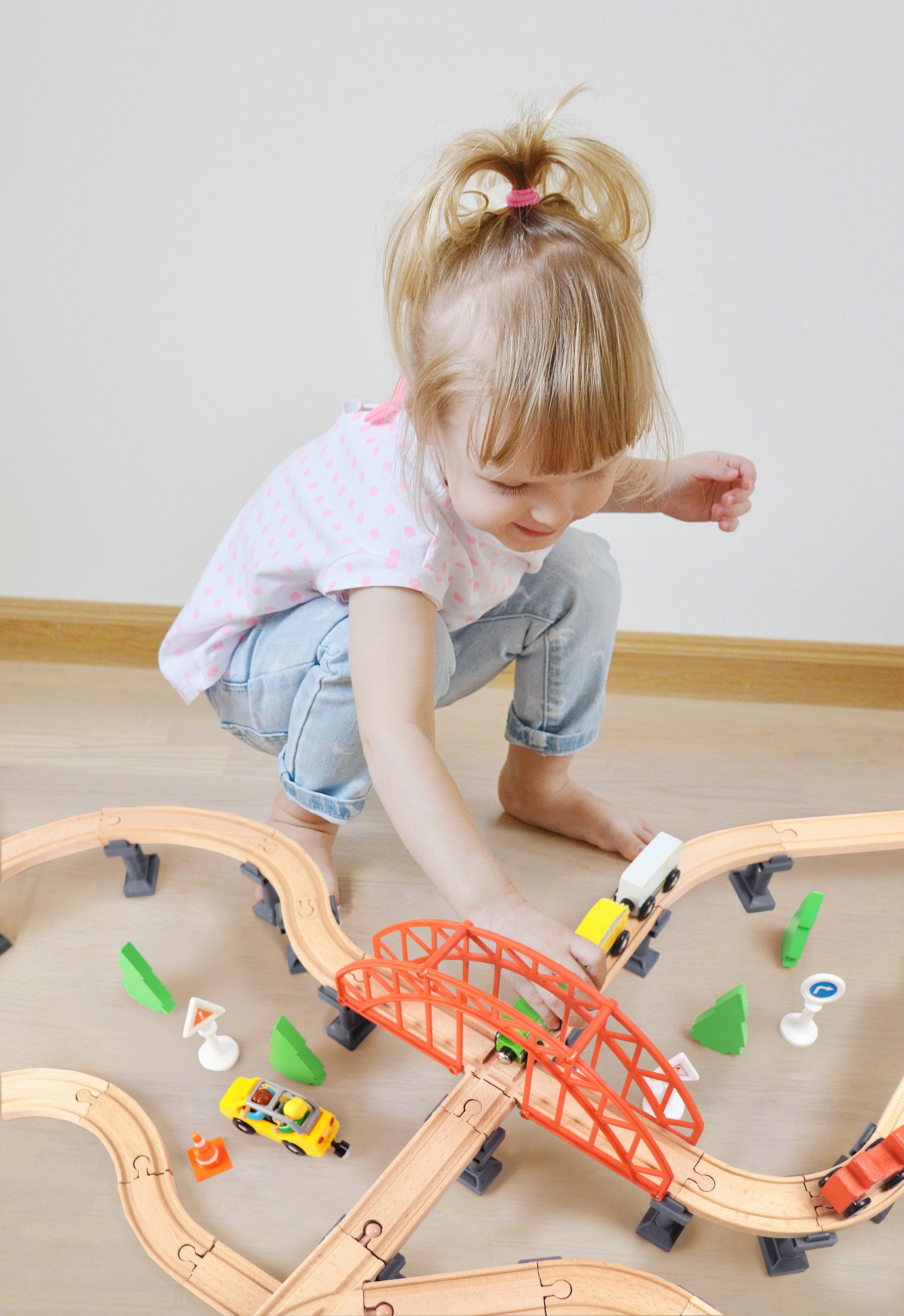 Leo & Friends - Wholesale Toy Set - Kids - Leo & Friends Railway Bridge Set, Wooden Toy7