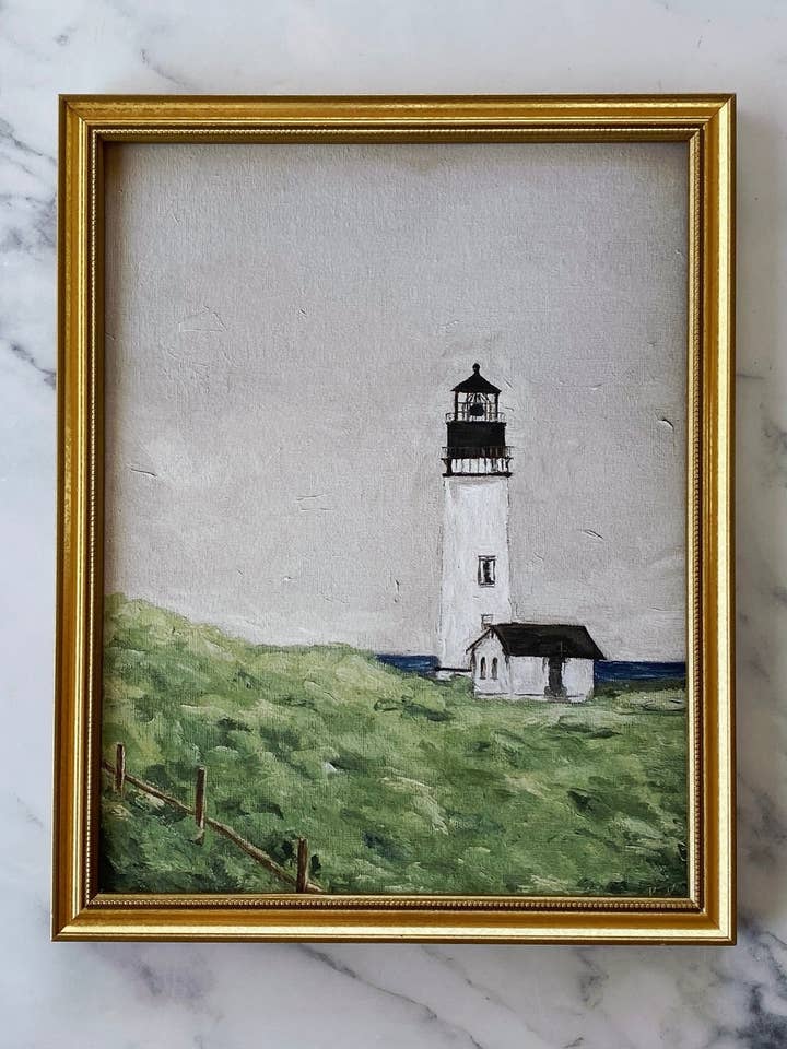 LIGHTHOUSE- Kunsttryk (uindrammet) for engroshandel hos Krista Kim Studio