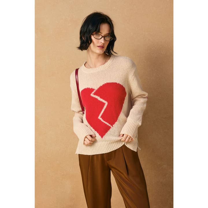 Broken Heart Relaxed Sweater for wholesale by Dress Forum