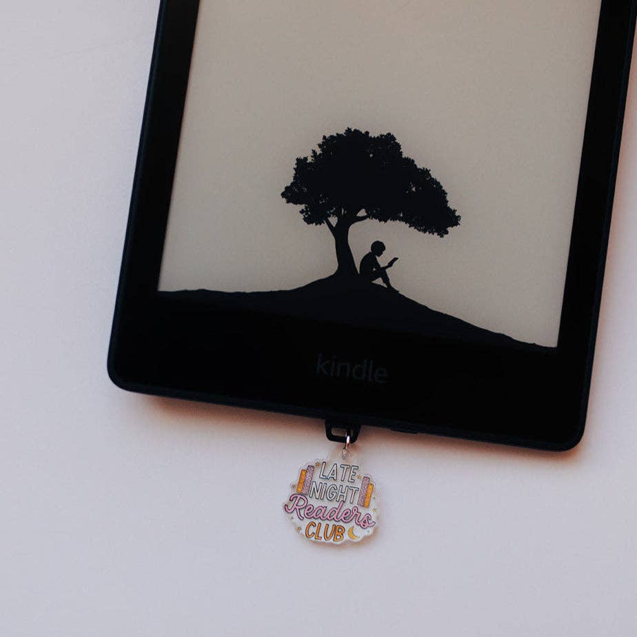 Sonny Rising - Vente Câble de charge - Pendentif anti-poussière en acrylique pour Kindle USB-C, Club des lecteurs nocturnes1