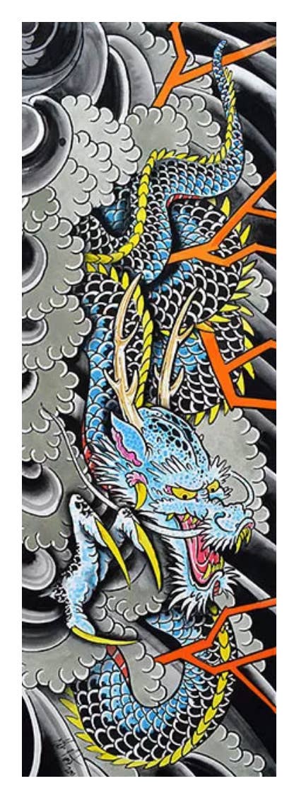 Large Popsicle Blue Dragon - Skate Deck for wholesale on Faire1