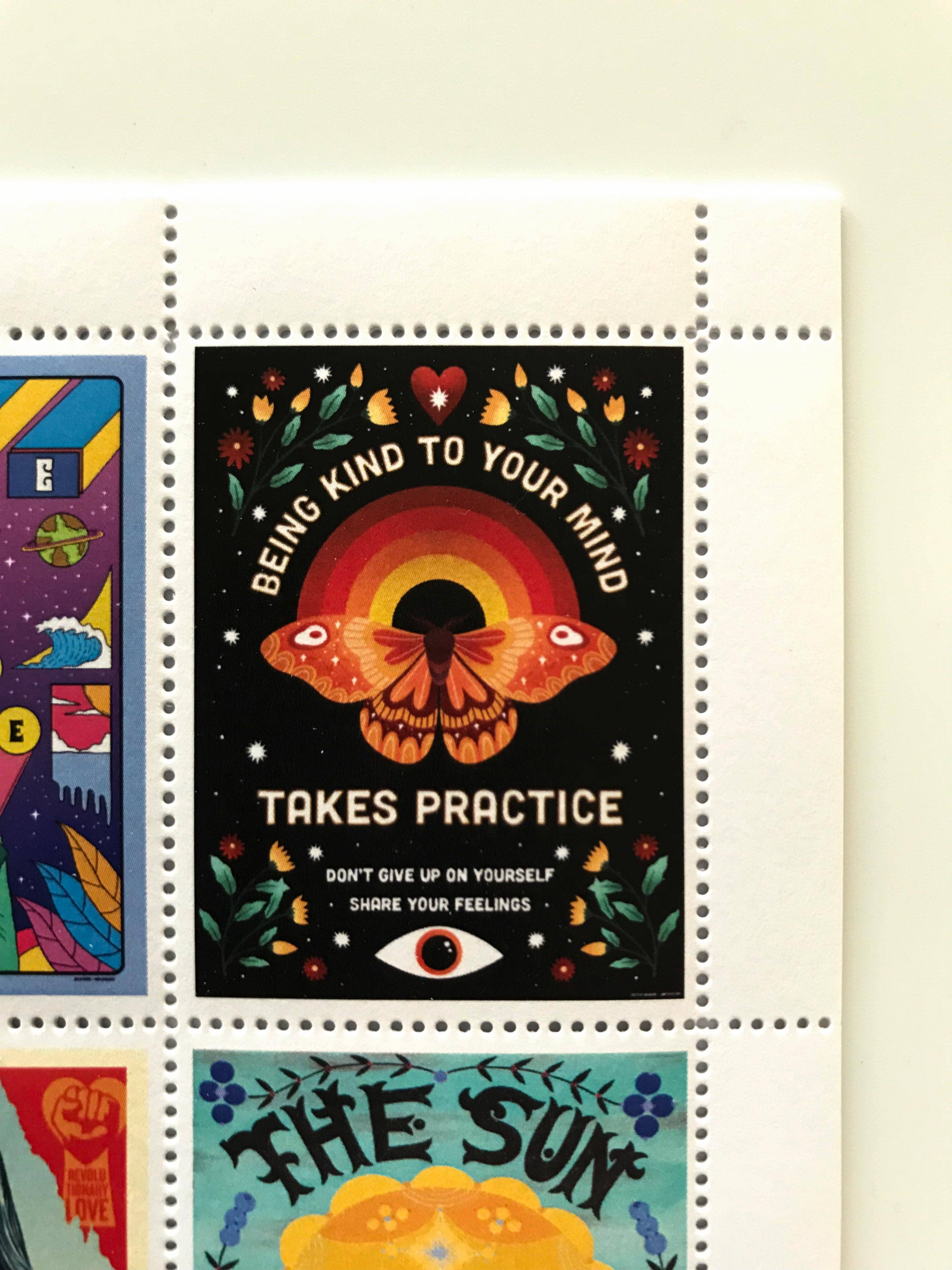 The Portland Stamp Company - Wholesale Rubber/Decorative Stamp - Amplifier Foundation AR Lick & Stick Benefit Stamps3