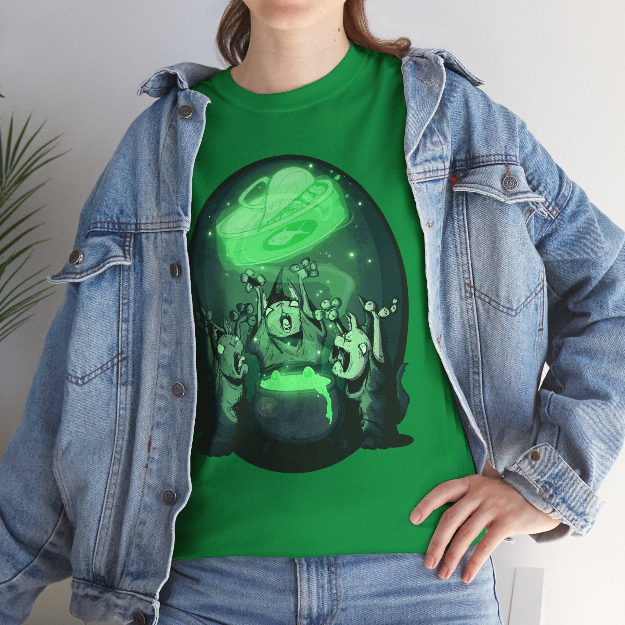 LVB Art - Vente T-shirt à imprimés – unisexe - T-shirt en coton épais unisexe Cat Coven38