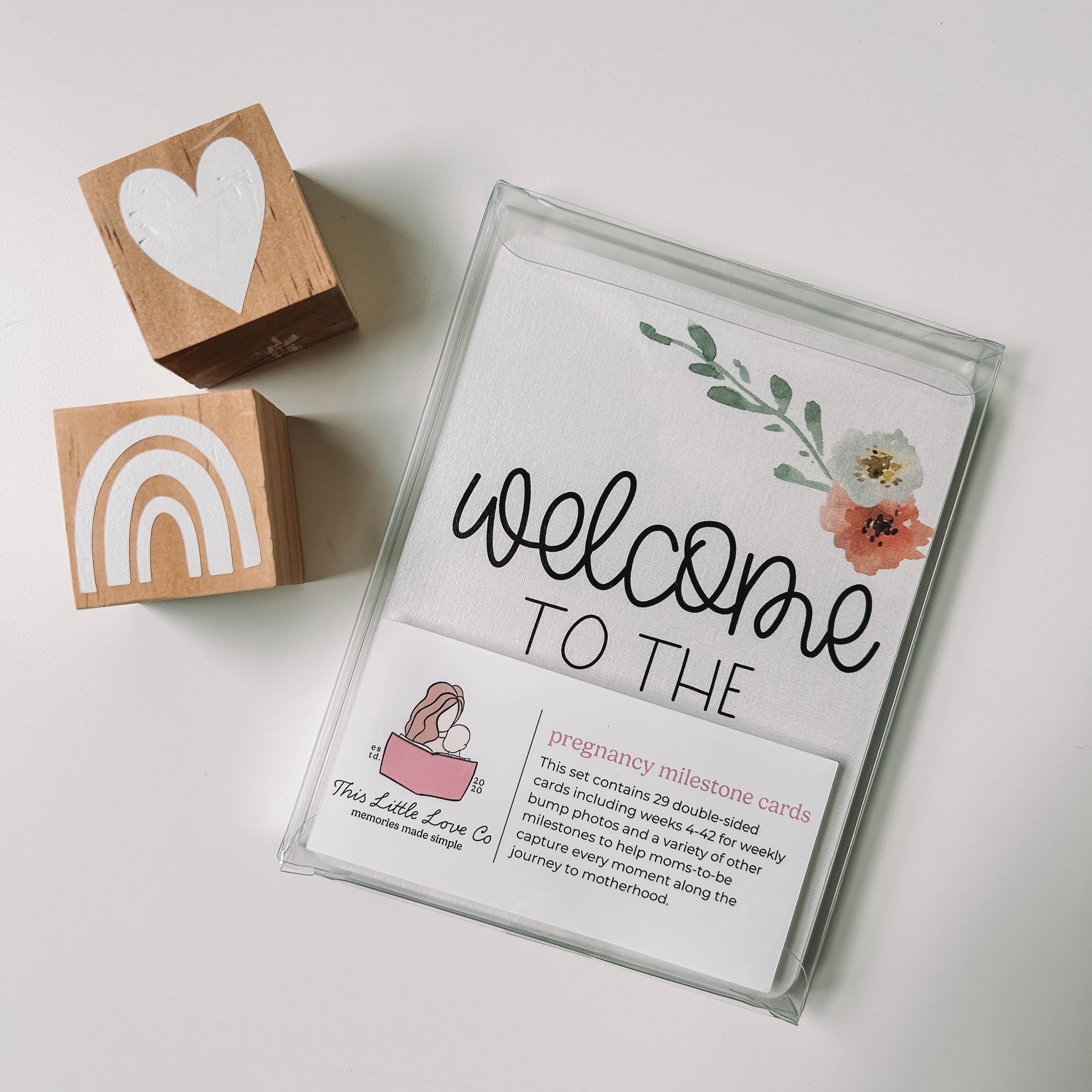 This Little Love Co - Wholesale Milestone Art/Keepsake - Kids & Baby - Pregnancy Milestone Cards - Florals1