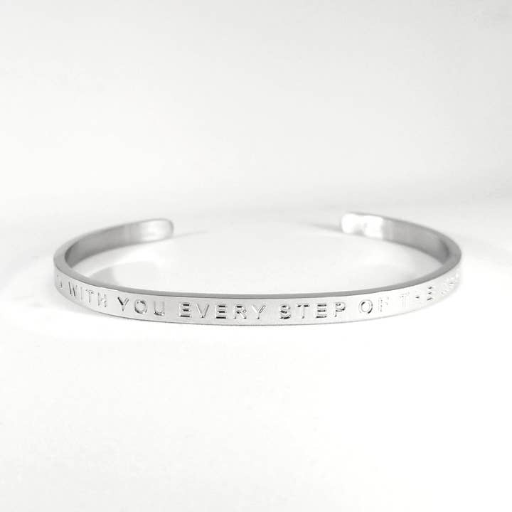 FIERCE ONE - Wholesale Cuff Bracelet - I'M WITH YOU EVERY STEP OF THE WAY- Bangle2