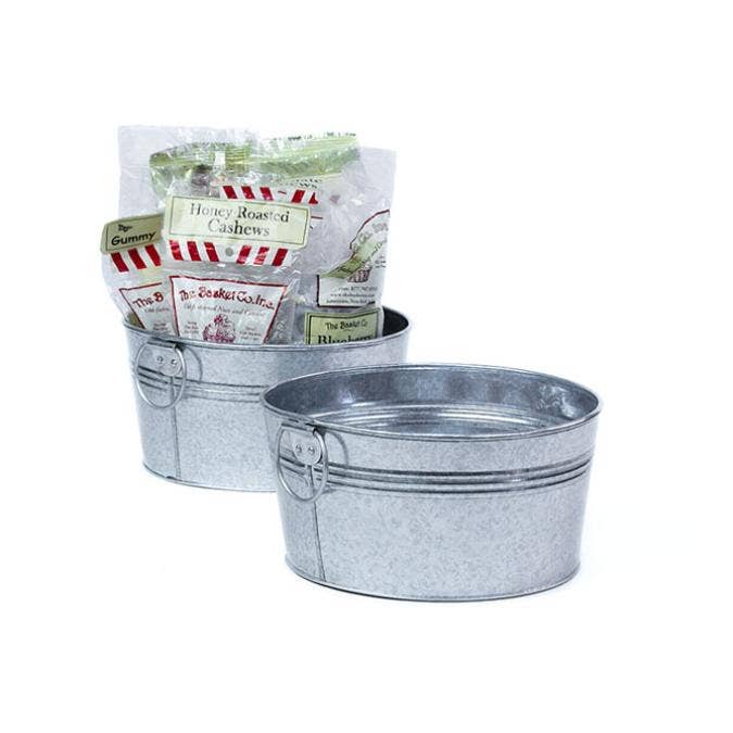 Buhi Imports - Wholesale Gift Box - 8 inch Round Tin Tub in multiple finishes4