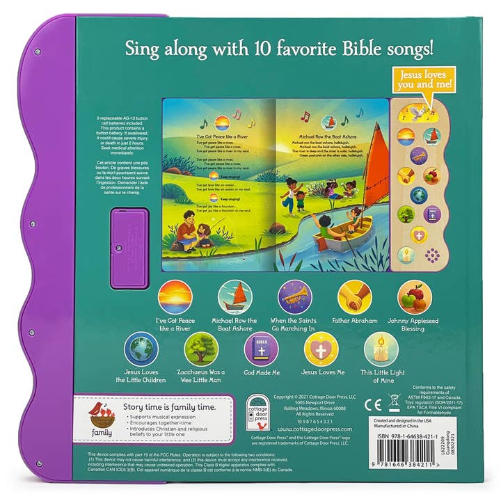 Cottage Door Press - Wholesale Baby & Toddler Book (0-2) - Best-Loved Bible Songs Interactive Sound Book4