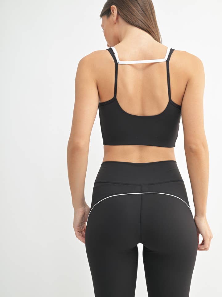 Black ContourFlex Cut-Out Back Sports Bra for wholesale on Faire