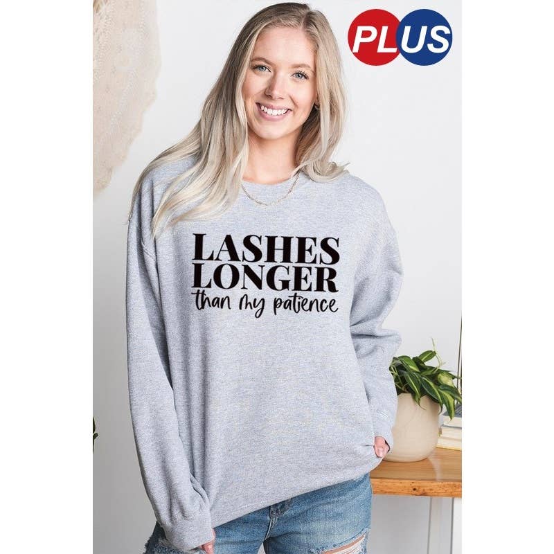 Clothing of America - Wholesale Graphic Sweatshirt - Women's - LASHES LONGER GRAPHIC SWEATSHIRT2