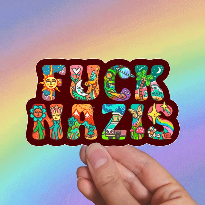 Fuck Nazis - Sticker for wholesale by SeeknRevel