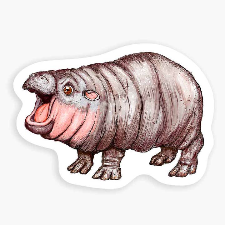 Minipegatina Moo Deng para venta al por mayor de Nice Enough Stickers