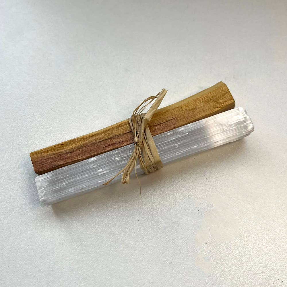 VIE – Engroshandel Salviepakke – Mini Smudge Klynge, Palo Santo med Selenit 4"2