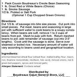 Cousin Boudreaux's Cajun Foods - Wholesale Dried Spice Mix - Cousin Boudreaux's Bean Seasoning2