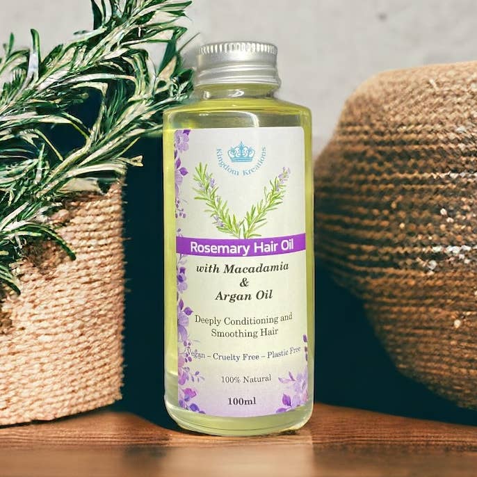 Huile capillaire - Romarin avec huile d'argan et huile de macadamia pour la vente par Kingdom Kreations