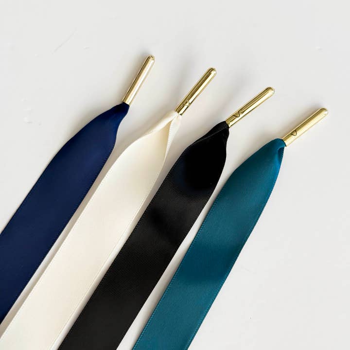 Leo & Lee Studio - Wholesale Shoelaces - Women's - Satin Sneaker Laces with Gold Aglets – Luxe Shoe Accessory9