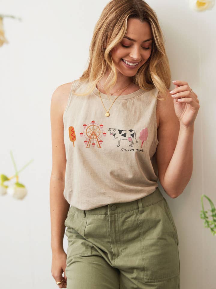 IT'S FAIR TIME! Mineral Graphic Tank Top for wholesale by OAT COLLECTIVE