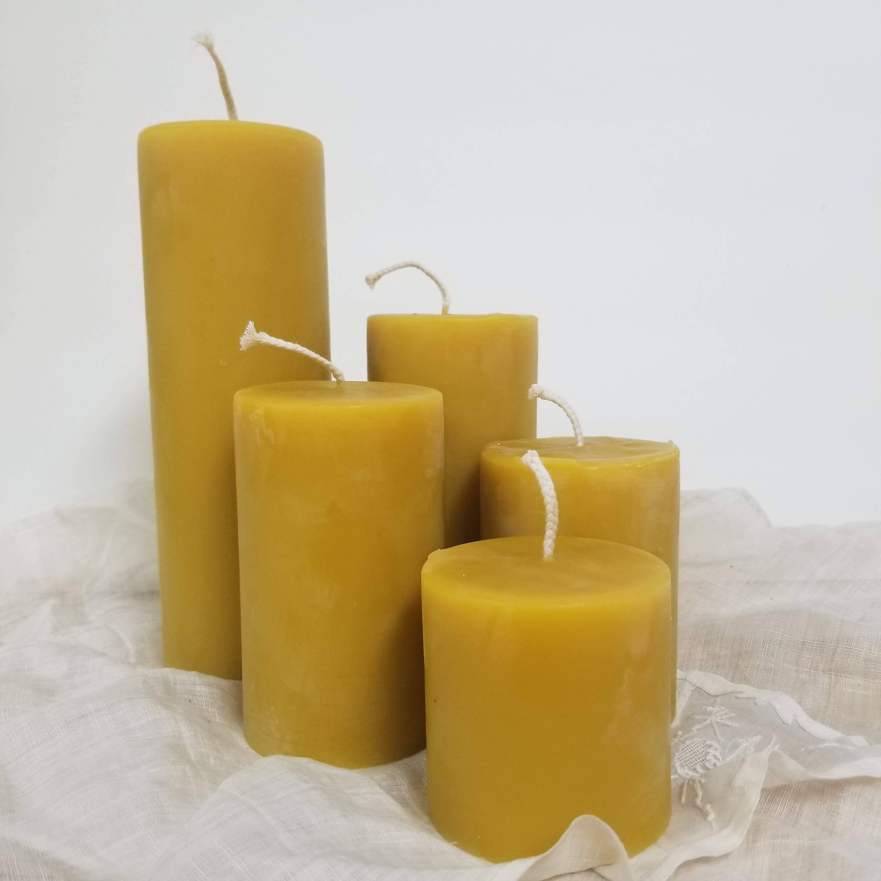Farm and Hive - Wholesale Pillar Candle - Chunky Pillars - 5 sizes | Beeswax Candles0