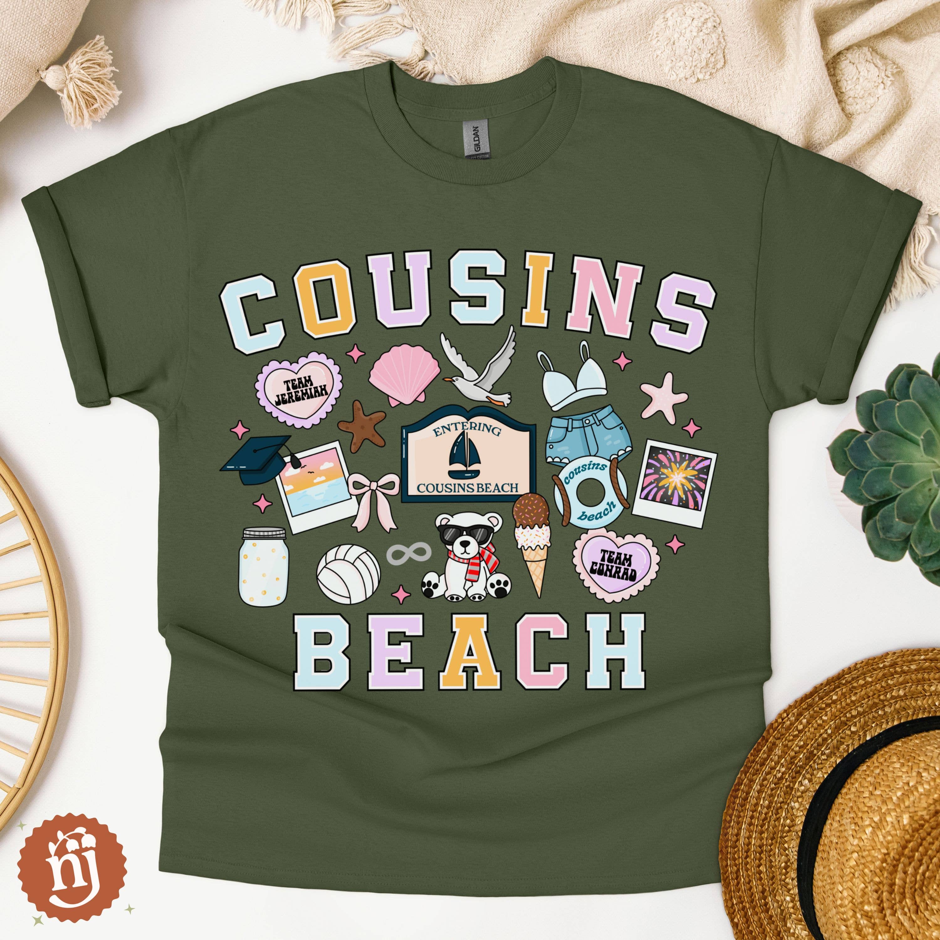 Nearly June Design Co – wholesale T-shirt (graphic) – unisex – The Summer I Turned Pretty Cousins Beach T-Shirt5
