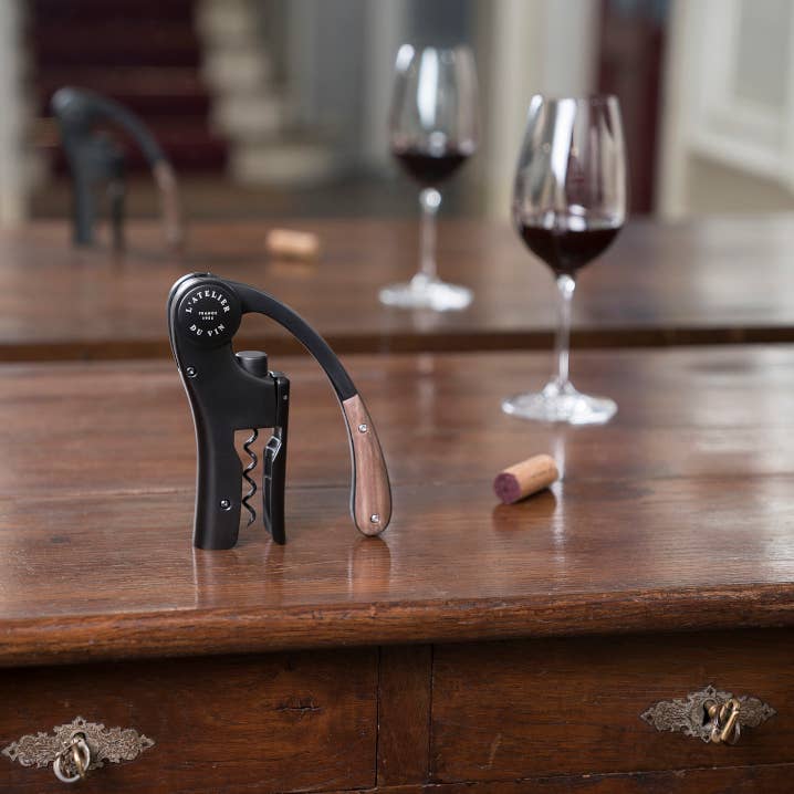 L'Atelier du Vin - USA - Wholesale Wine Tool Set - Lever Wine Opener - OENO MOTION WOOD & BLACK