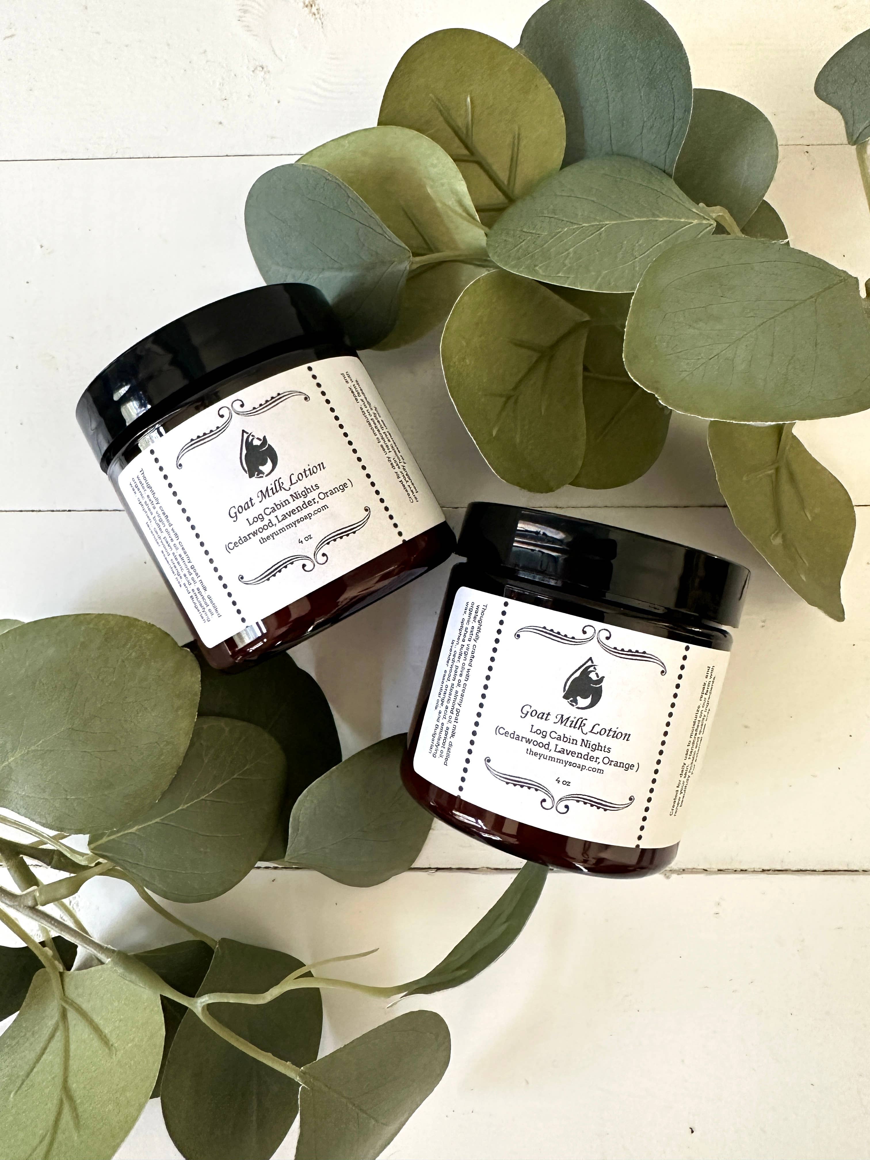 The Yummy Soap - Wholesale Body Cream/Lotion - Log Cabin Nights Goat Milk Lotion Hydrating Rustic Scent 4oz1