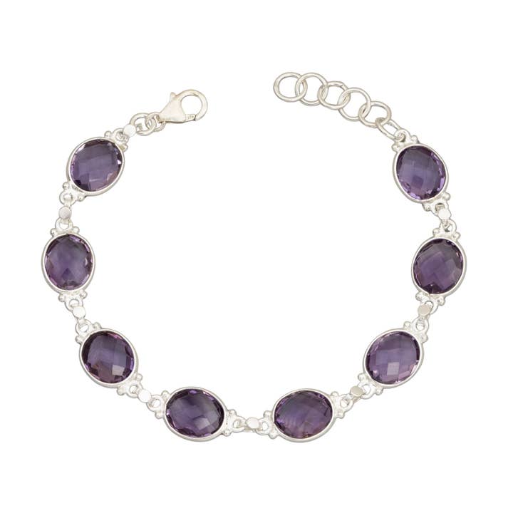 Roxana Amethyst Bracelet, Sterling Silver for wholesale by Suka Jewelry Store