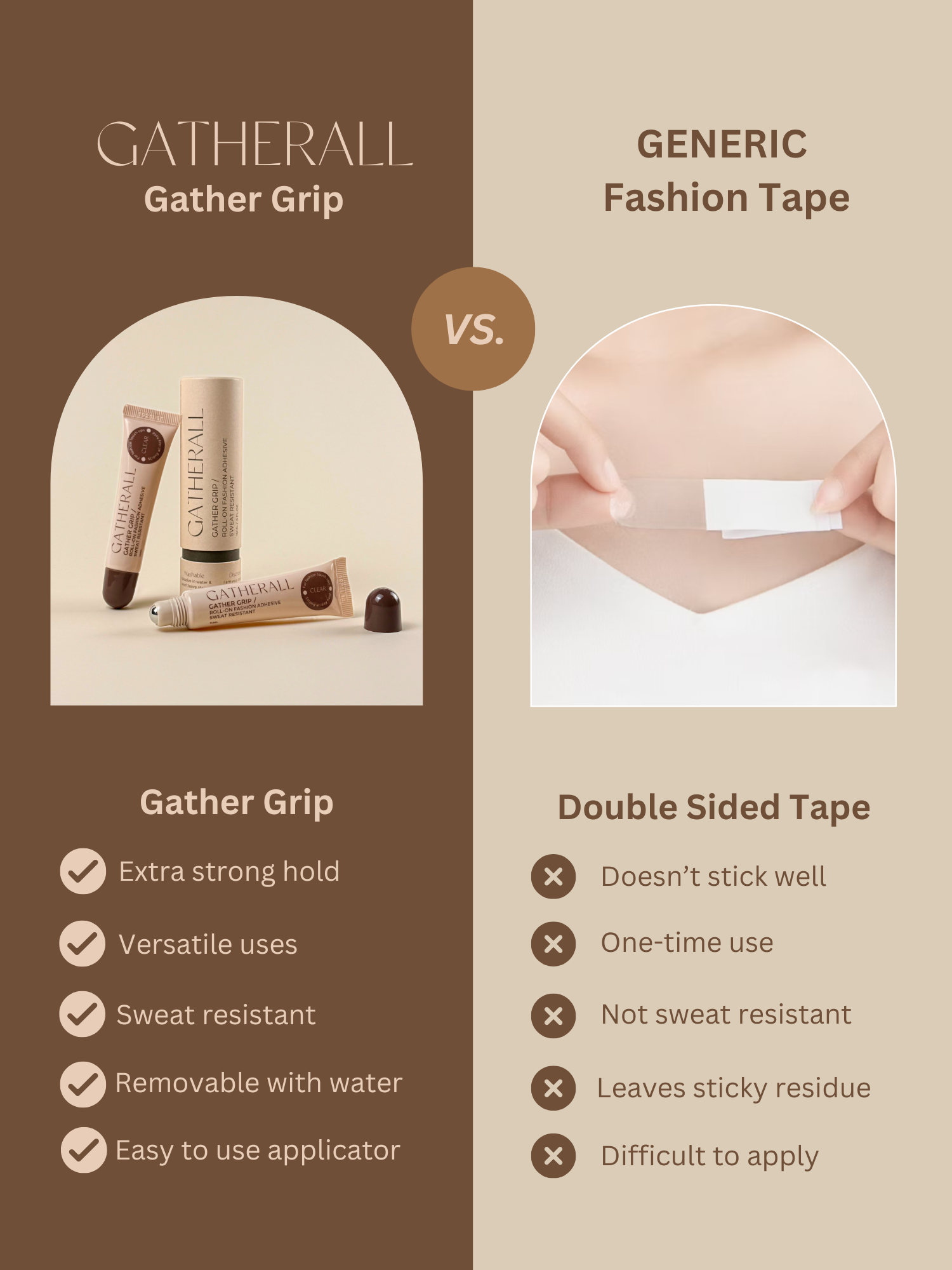 GATHERALL – wholesale Lingerie Set – women's – Gather Grip Roll-On Fashion Adhesive1