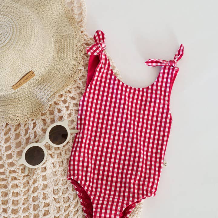 Girls SPF One Piece Swimsuit for wholesale by Atlas Grey