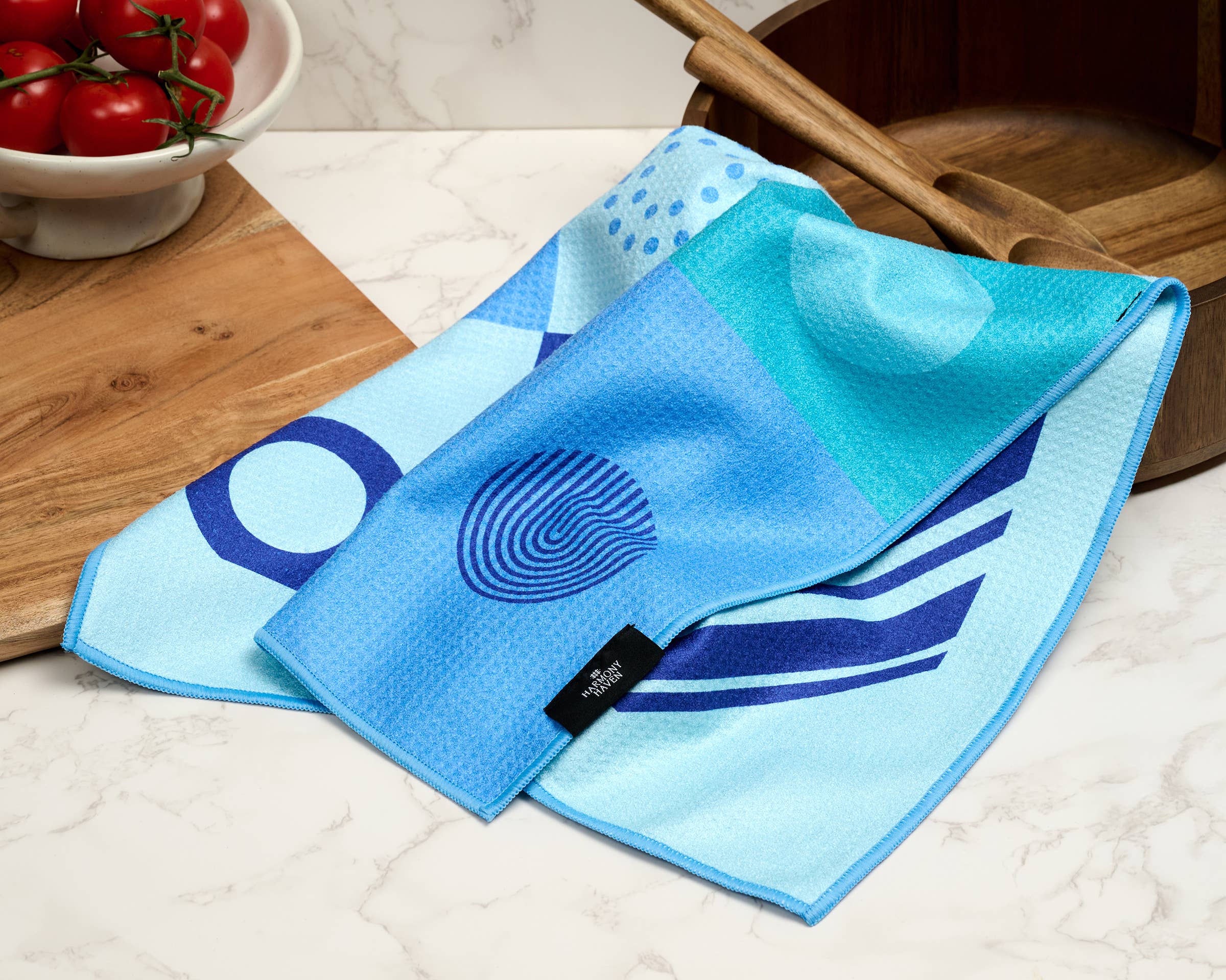 Harmony Haven Tea Towels - Venta al por mayor Paños de cocina - Puntos Mod | Paño de Cocina Reversible de Tacto Suave – Moderno2