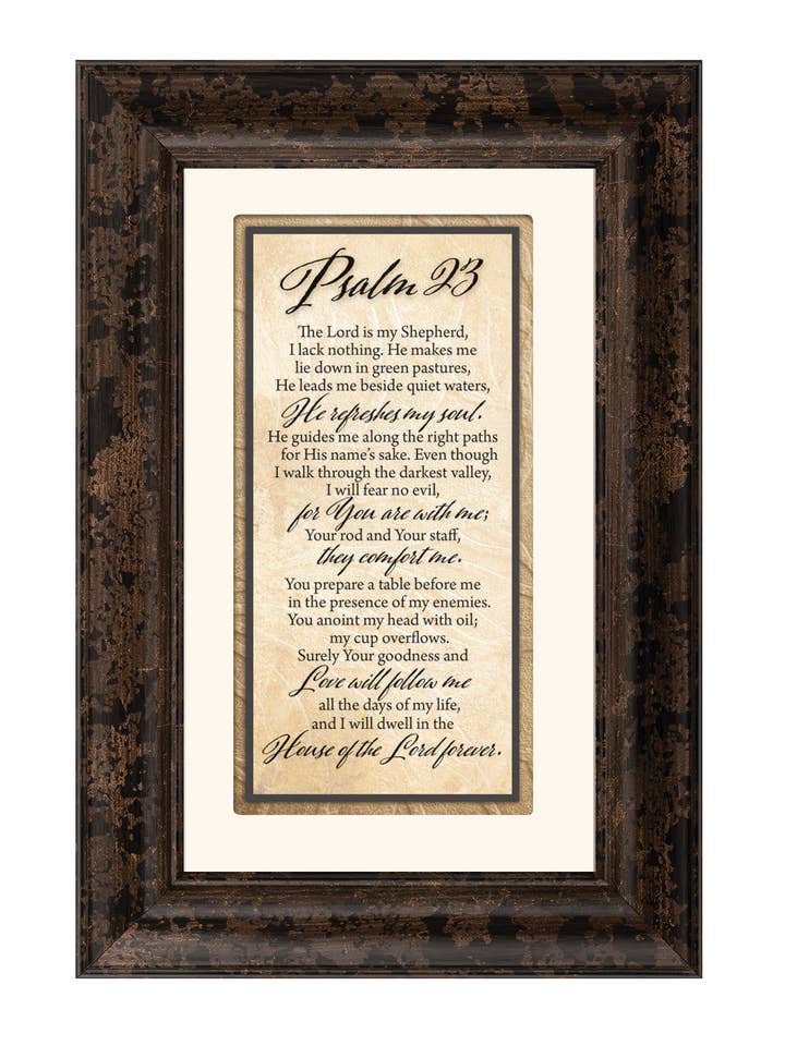 Salmo 23 - Arte emoldurada das tradições 8,5 X 12,5 por atacado de Dexsa