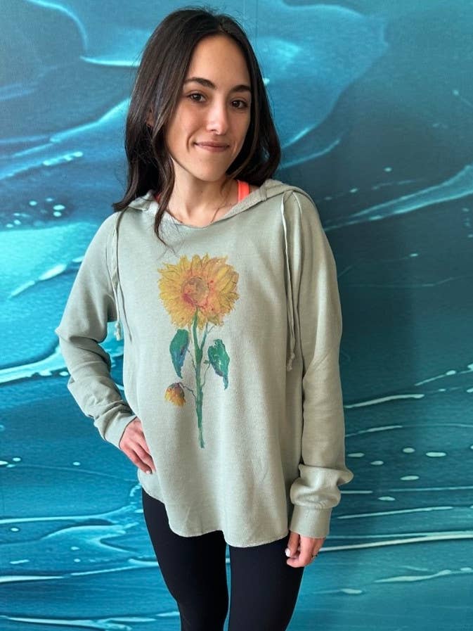 Salie Zonnebloem Sweatshirt voor wholesale door Blue Mermaid Art